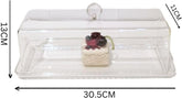 Liying Rectangular Cake Tray With Acrylic Display Cover Lid